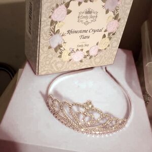 @@@ Rhinestone Crystal Tiara - Silver